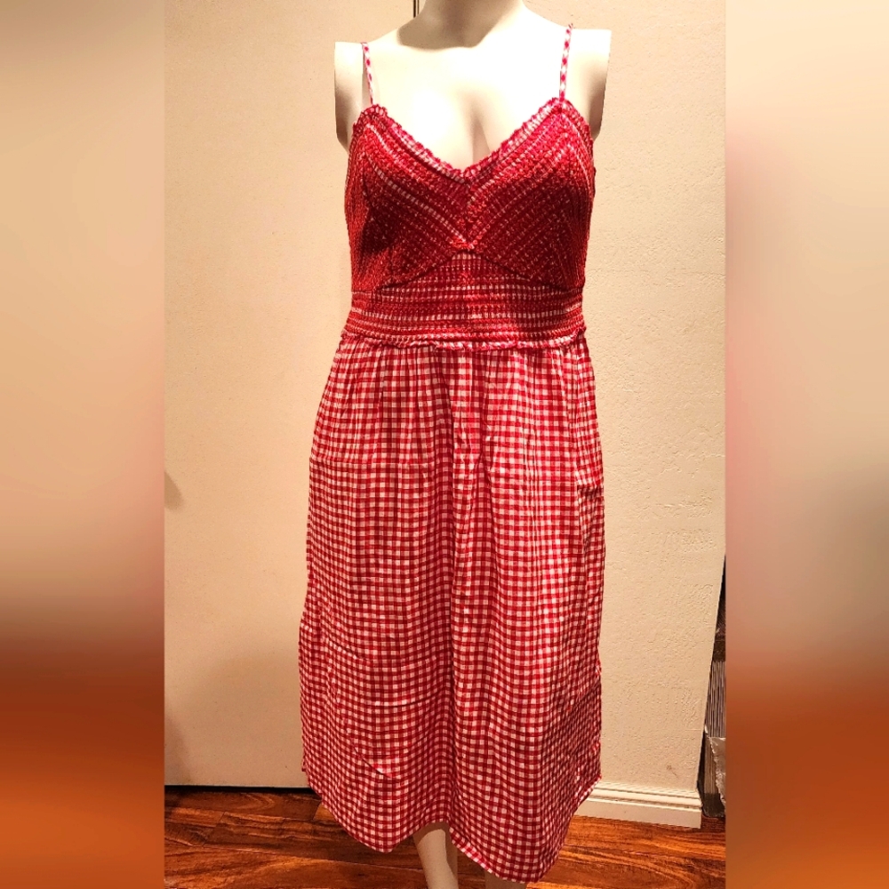 OLD NAVY RED CHECKERED DRESS